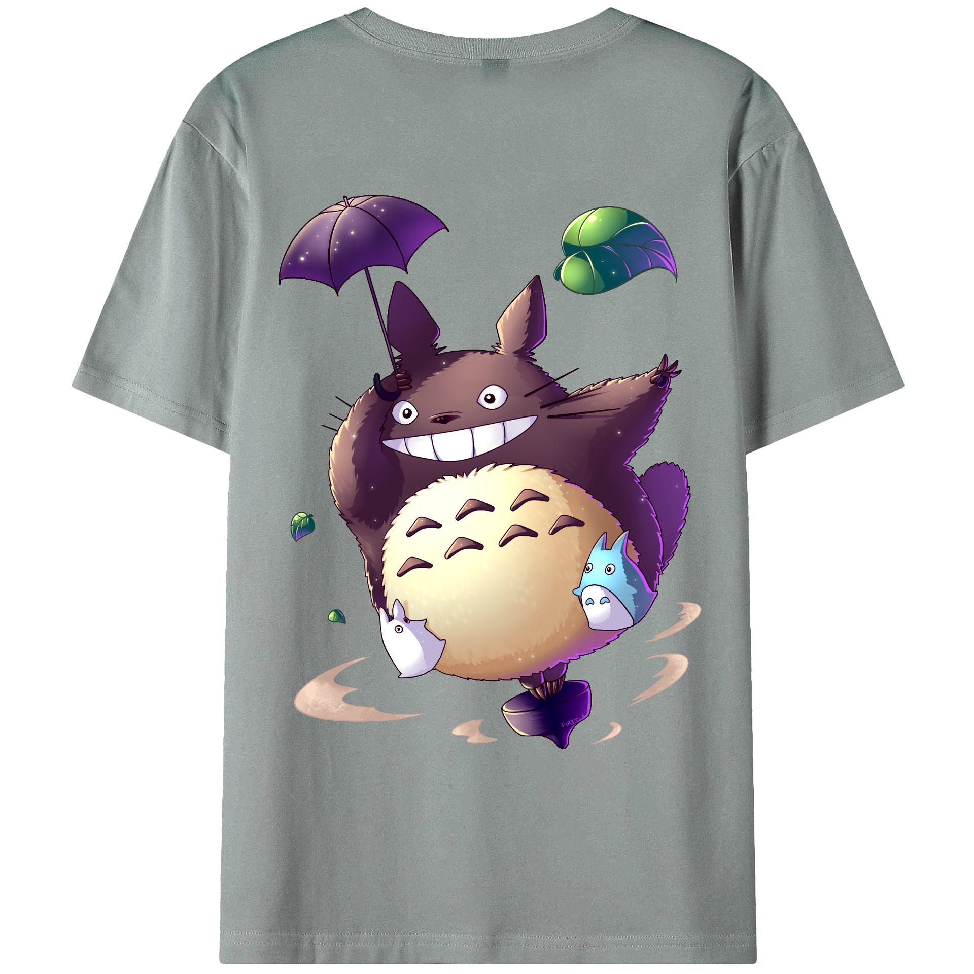 （画像用） となりのトトロ 草壁メイ 草壁サツキ My Neighbor Totoro Satsuki Kusakabe Mei Kusakabe 綿100％ メンズ半袖Tシャツ（バックプリント） 通気性